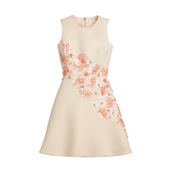kate spade Dresses Kate Spade Pale Pink Embellished Fit Flare Dress